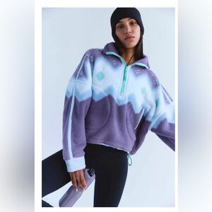 FP Movement Printed Mountain High Half Zip Pullover in Soft Glow Graphite